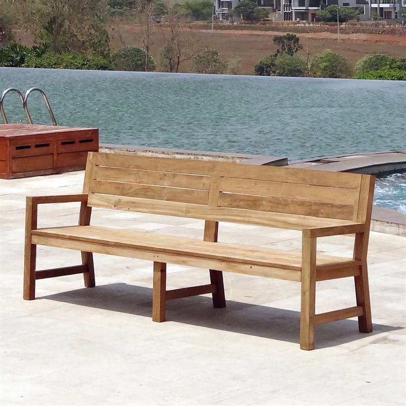 Banc Dusun 230 cm en teck recyclé
