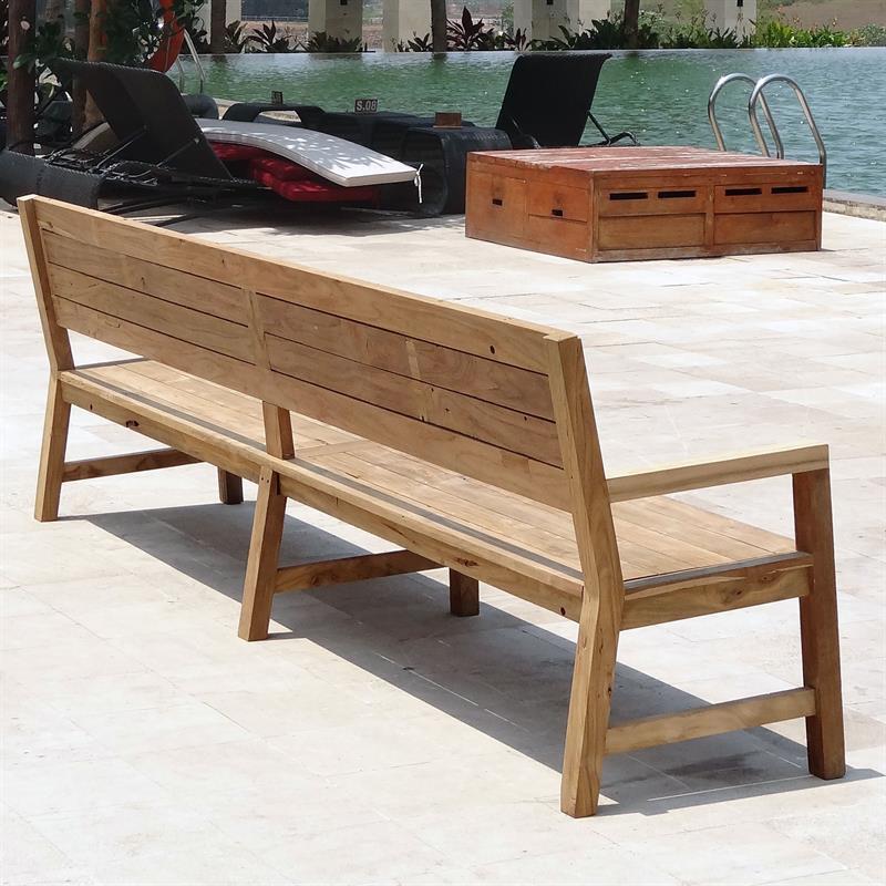 Banc Dusun 300 cm en teck recyclé
