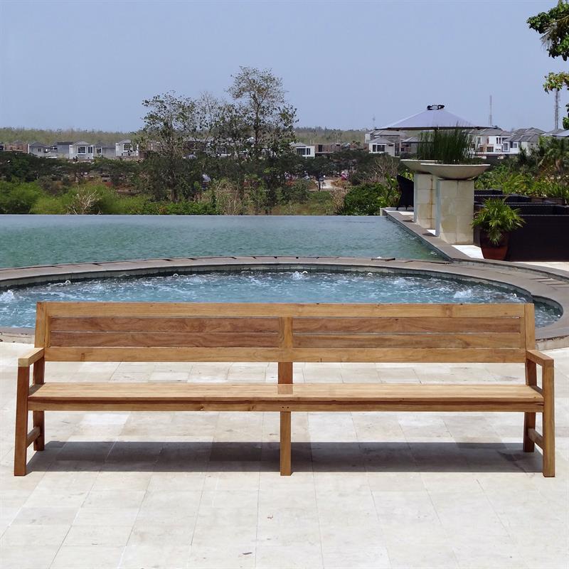 Banc Dusun 300 cm en teck recyclé