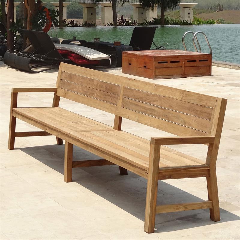 Banc Dusun 300 cm en teck recyclé