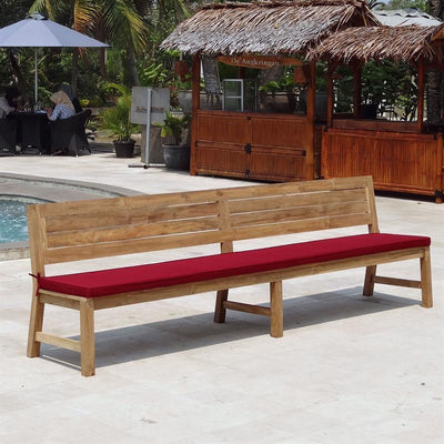 Banc Dusun 300 cm sans accoudoirs en teck recyclé