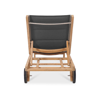 Rivera Liege flach DELUXE - gepolstert - Teak GRADE A + Batyline + Edelstahlbeschläge