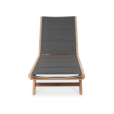 Rivera Liege flach DELUXE - gepolstert - Teak GRADE A + Batyline + Edelstahlbeschläge