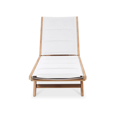 Rivera Liege flach DELUXE - gepolstert - Teak GRADE A + Batyline + Edelstahlbeschläge