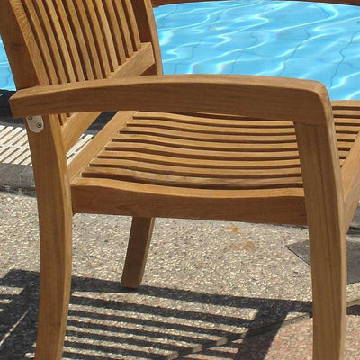 Chaise empilable Comforteck - teck certifié GRADE A