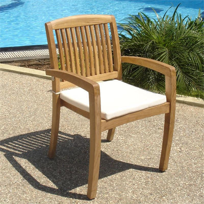 Coussin d'assise Comforteck et chaise empilable Mood 49x44cm en sergé de coton Nagata