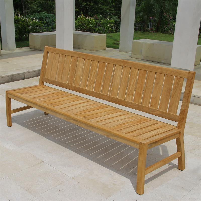 Banc Corona sans accoudoirs 200 cm - Teck certifié GRADE A