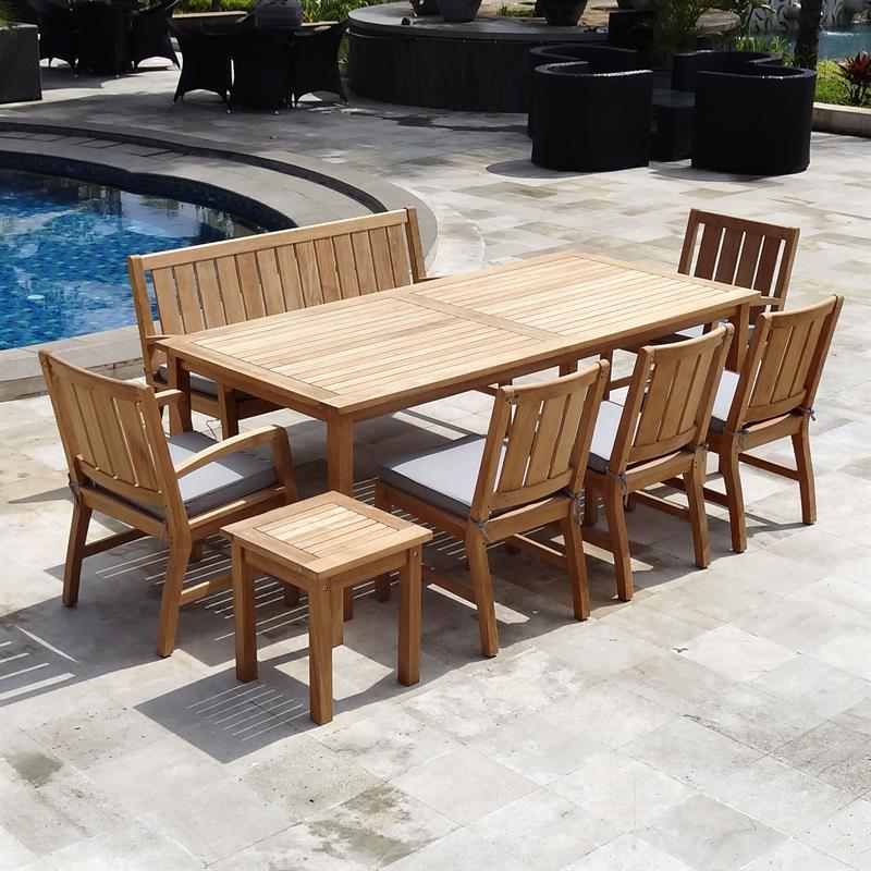 Corona dining chair 45.5 x 63 x 90 cm - Certified teak GRADE A