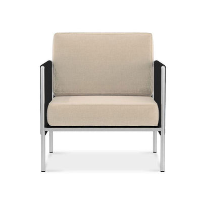 Snix Sofa/Armchair 1 Seater 75x78.5x74.5cm - stainless steel, Batyline and Rope material