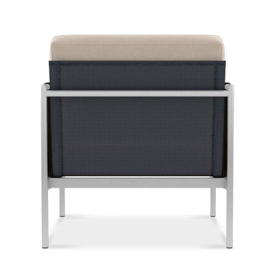 Snix Sofa/Armchair 1 Seater 75x78.5x74.5cm - stainless steel, Batyline and Rope material