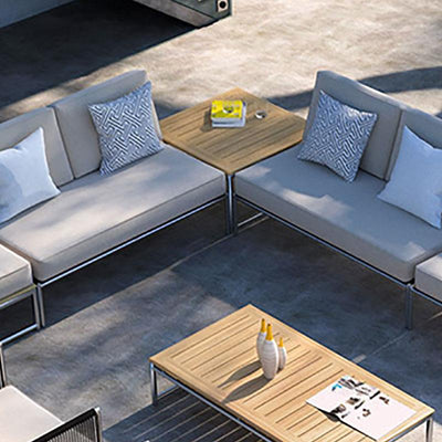 Module intermédiaire Snix Lounge 2 places 136 x 78,5 x 74,5 cm - acier inoxydable, Batyline et corde