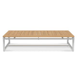 Snix Kaffeetisch  130x70x29cm - rostfreier Edelstahl + Zertifiziertes Teak GRADE A