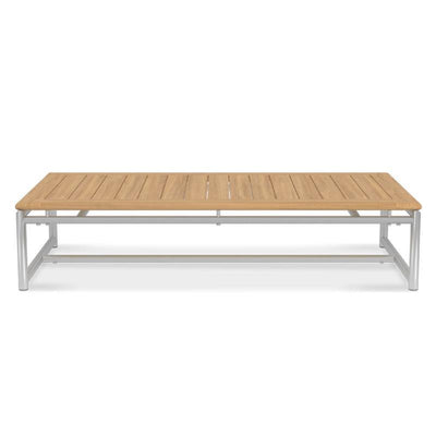 Snix Kaffeetisch  130x70x29cm - rostfreier Edelstahl + Zertifiziertes Teak GRADE A