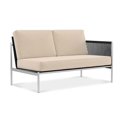 Canapé Snix Lounge 2 places gauche 139,5 x 78,5 x 74,5 cm - inox, Batyline et corde