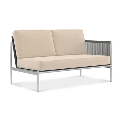 Canapé Snix Lounge 2 places gauche 139,5 x 78,5 x 74,5 cm - inox, Batyline et corde