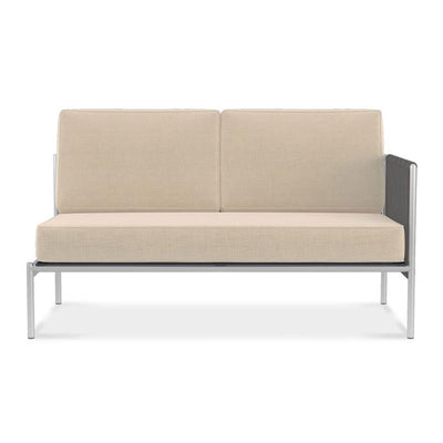 Canapé Snix Lounge 2 places gauche 139,5 x 78,5 x 74,5 cm - inox, Batyline et corde