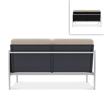 Canapé Snix Lounge 2 places gauche 139,5 x 78,5 x 74,5 cm - inox, Batyline et corde