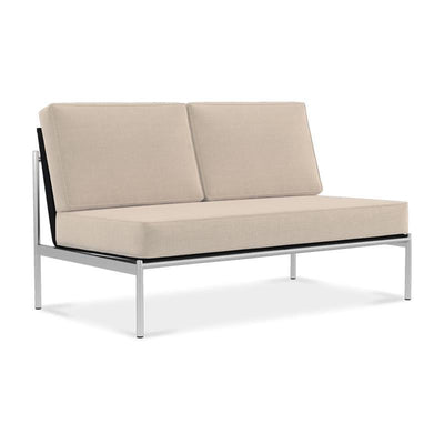 Module intermédiaire Snix Lounge 2 places 136 x 78,5 x 74,5 cm - acier inoxydable, Batyline et corde
