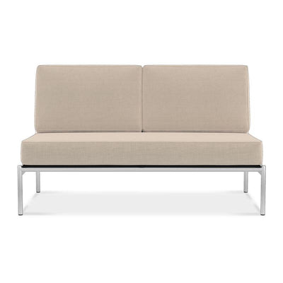 Module intermédiaire Snix Lounge 2 places 136 x 78,5 x 74,5 cm - acier inoxydable, Batyline et corde