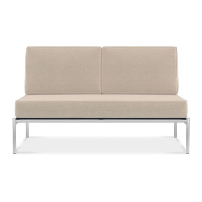 Module intermédiaire Snix Lounge 2 places 136 x 78,5 x 74,5 cm - acier inoxydable, Batyline et corde