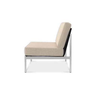 Module intermédiaire Snix Lounge 2 places 136 x 78,5 x 74,5 cm - acier inoxydable, Batyline et corde