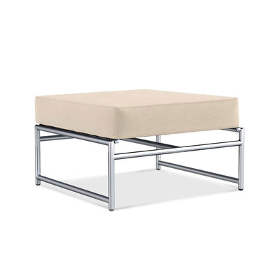 Tabouret Snix Lounge Ottoman 77,5 x 70 x 29 cm - Acier inoxydable, Batyline et corde