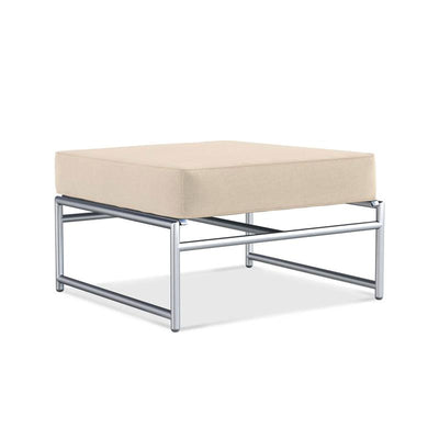 Tabouret Snix Lounge Ottoman 77,5 x 70 x 29 cm - Acier inoxydable, Batyline et corde