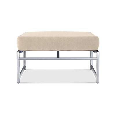 Tabouret Snix Lounge Ottoman 77,5 x 70 x 29 cm - Acier inoxydable, Batyline et corde