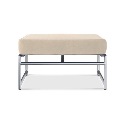 Tabouret Snix Lounge Ottoman 77,5 x 70 x 29 cm - Acier inoxydable, Batyline et corde
