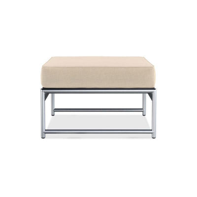 Tabouret Snix Lounge Ottoman 77,5 x 70 x 29 cm - Acier inoxydable, Batyline et corde
