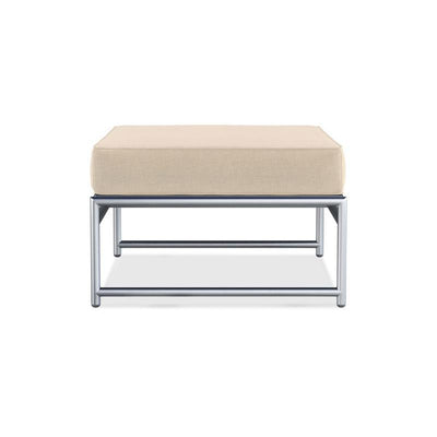 Tabouret Snix Lounge Ottoman 77,5 x 70 x 29 cm - Acier inoxydable, Batyline et corde