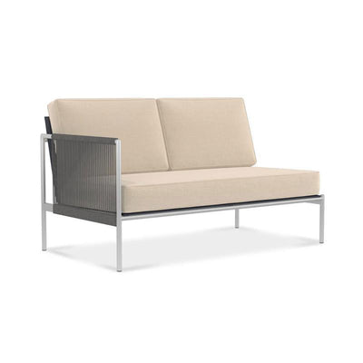 Canapé Snix Lounge 2 places droit 139,5 x 78,5 x 74,5 cm - inox, Batyline et corde