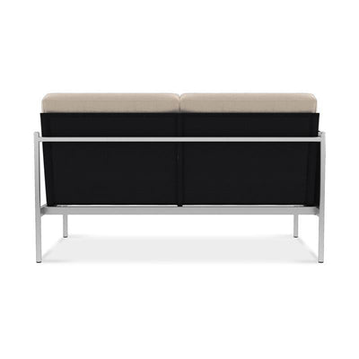 Canapé Snix Lounge 2 places droit 139,5 x 78,5 x 74,5 cm - inox, Batyline et corde