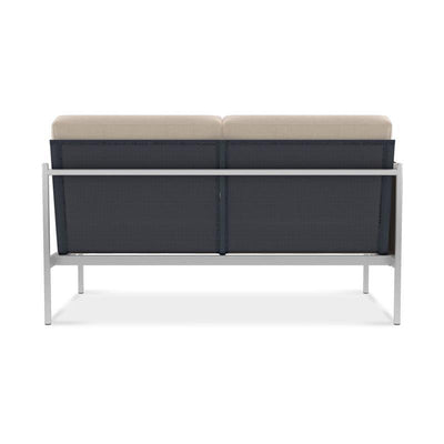 Canapé Snix Lounge 2 places droit 139,5 x 78,5 x 74,5 cm - inox, Batyline et corde