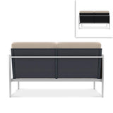 Snix Lounge 2 Sitzer rechts 139,5x78,5x74,5cm -  rostfreier Edelstahl, Batyline und Rope-Material