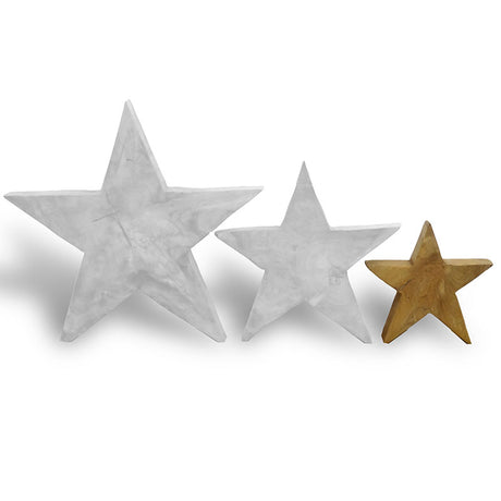 Étoile en teck petite - env. 20 cm de haut