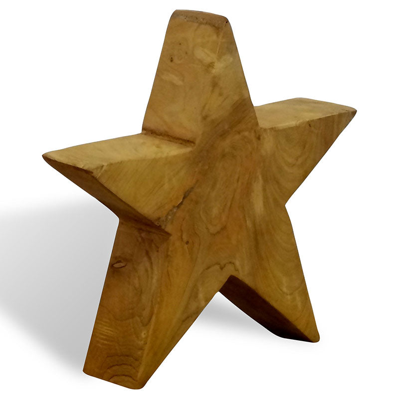 Teakholzstern klein - ca. 20 cm hoch