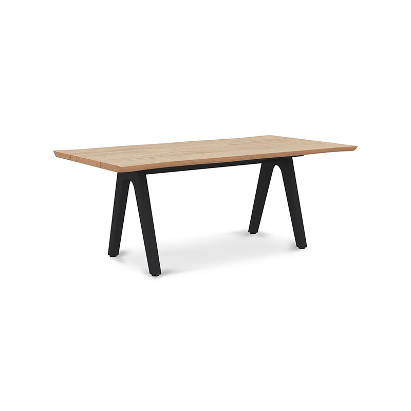 Table Stor Tree Edge 190 x 95-105 x 75 cm en teck avec cadre en aluminium ou en teck
