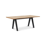 Table Stor Tree Edge 190 x 95-105 x 75 cm en teck avec cadre en aluminium ou en teck