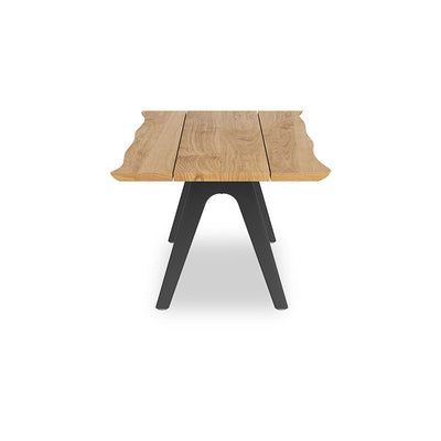 Stor tree edge table 190 x 95-105 x 75 cm teak with aluminum or teak frame