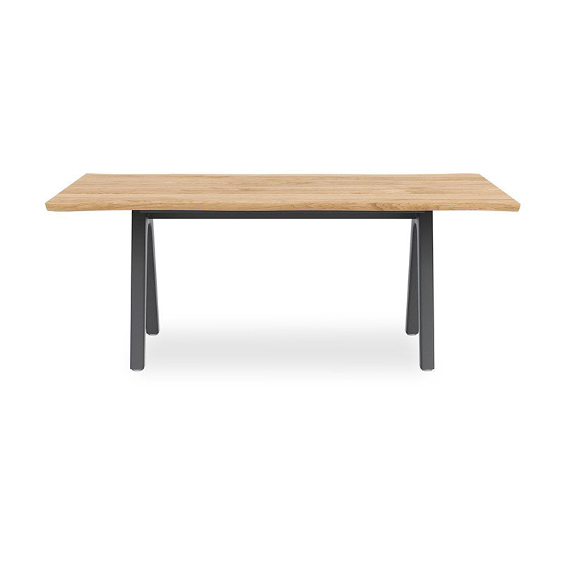 Table Stor Tree Edge 190 x 95-105 x 75 cm en teck avec cadre en aluminium ou en teck