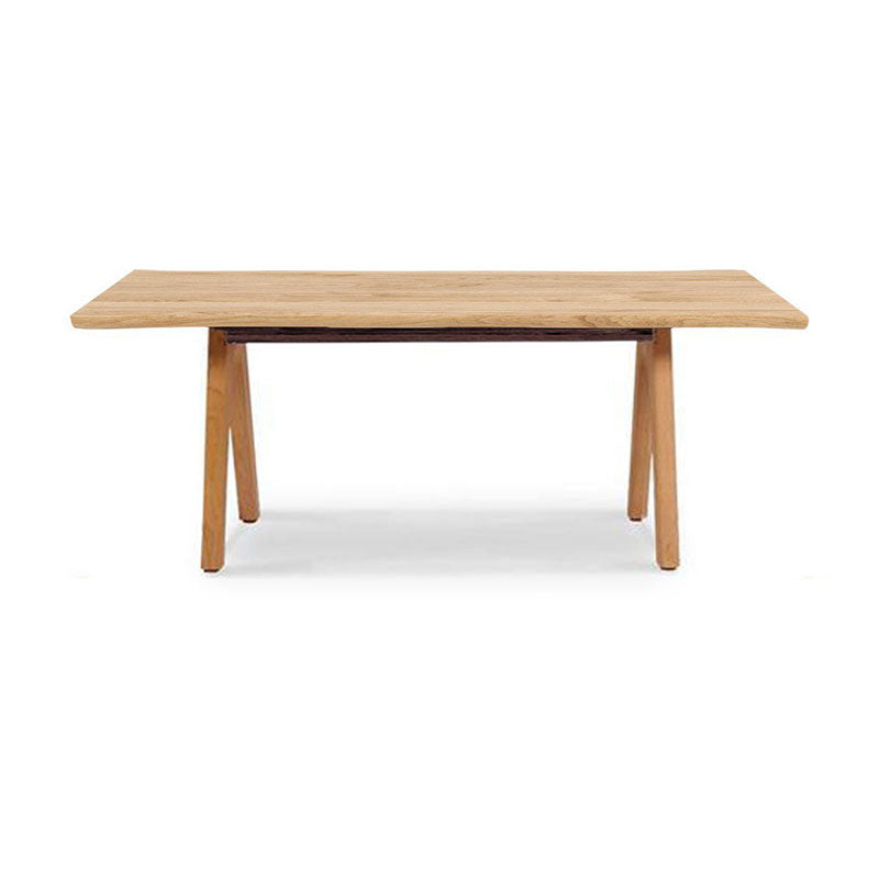 Table Stor Tree Edge 190 x 95-105 x 75 cm en teck avec cadre en aluminium ou en teck