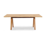 Table Stor Tree Edge 190 x 95-105 x 75 cm en teck avec cadre en aluminium ou en teck
