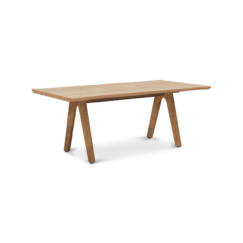 Table Stor Tree Edge 190 x 95-105 x 75 cm en teck avec cadre en aluminium ou en teck