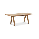 Table Stor Tree Edge 190 x 95-105 x 75 cm en teck avec cadre en aluminium ou en teck