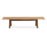 Stor tree edge bench 190 x 43-47 x 45 cm teak with aluminum or teak frame