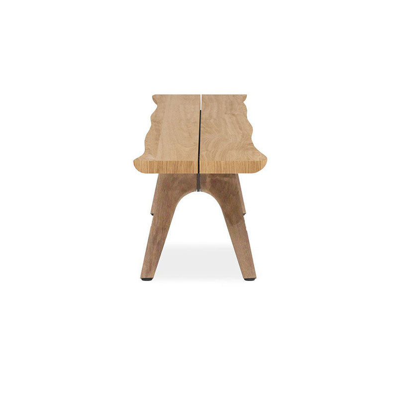 Stor tree edge bench 190 x 43-47 x 45 cm teak with aluminum or teak frame