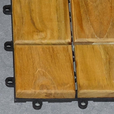 Teak terrace tile 30x30x3cm - consisting of 9 pieces in the size 10x10cm