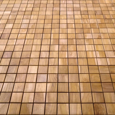 Teak terrace tile 30x30x3cm - consisting of 9 pieces in the size 10x10cm