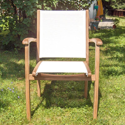 Rivera Stapelstuhl - Teak GRADE A + Batyline + Edelstahlbeschläge